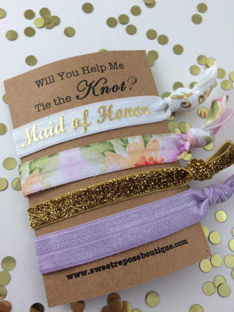 Bridesmaid hair ties