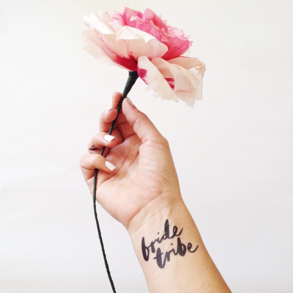 Bridesmaid temporary tattoo