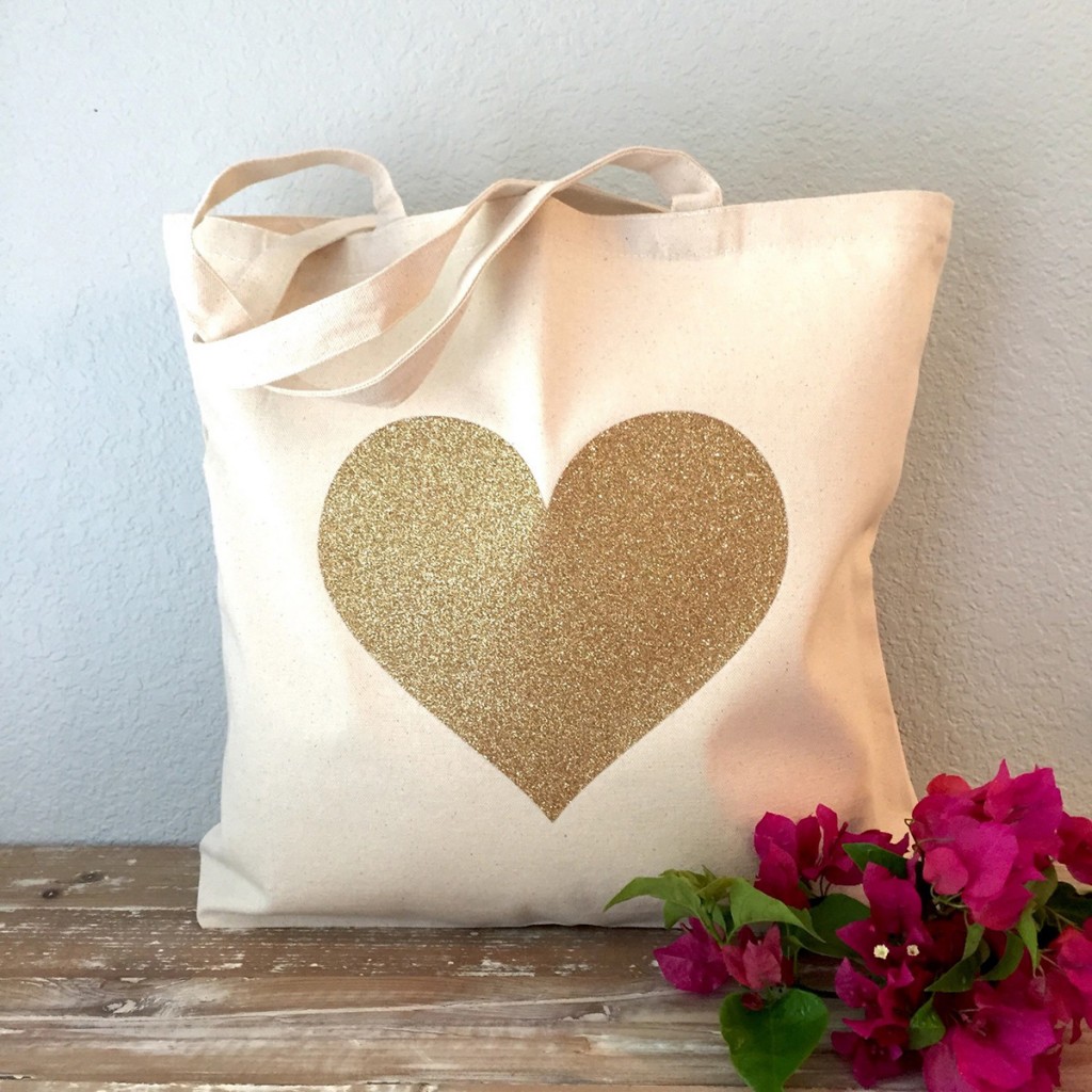 Gold-heart-tote