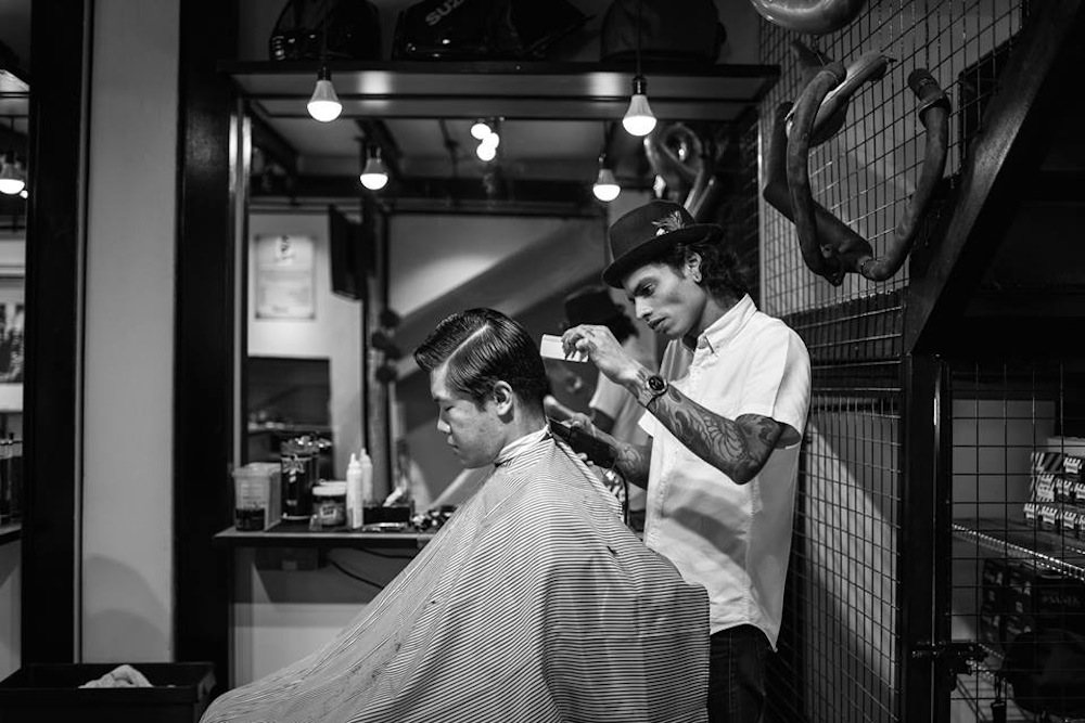 Men's grooming Singapore Grease Monkey Barber Garage