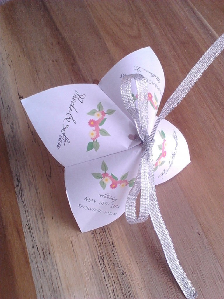 Fortune teller origami wedding invite Etsy