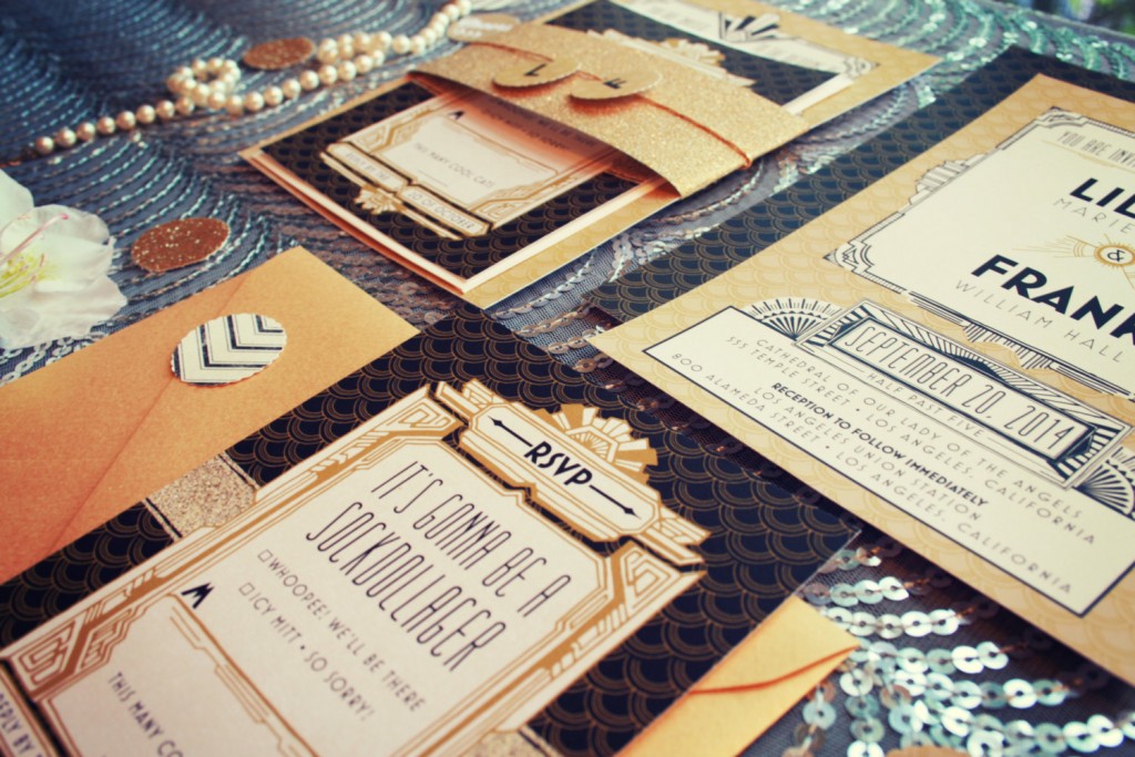 Great Gatsby wedding invite Etsy