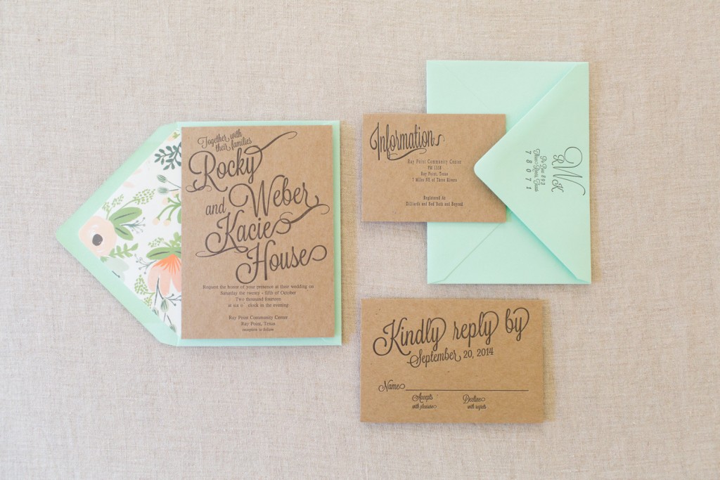 Letterpress chipboard wedding invite Etsy