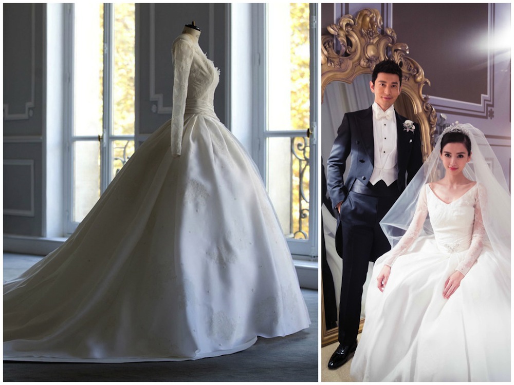 Angelababy dior wedding clearance dress